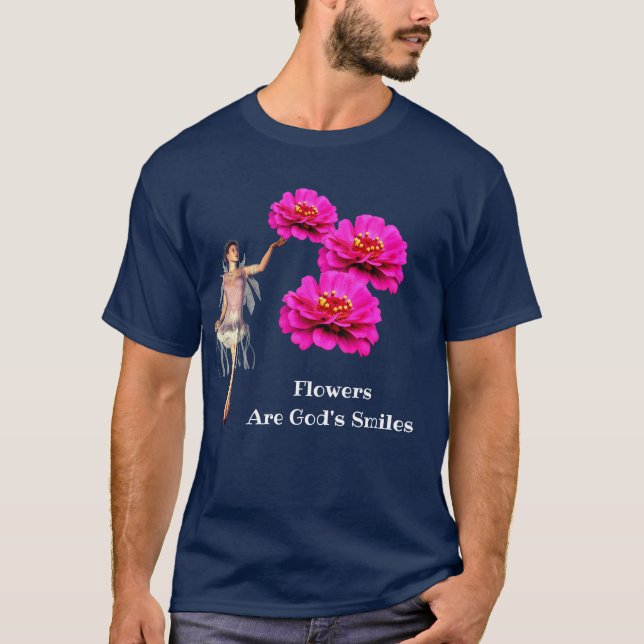Camiseta Flores são os sorrisos de Deus inspiradores (Frente)