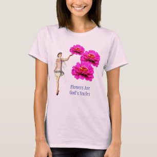 Camiseta Flores São Sorrisos de Deus Inspirador