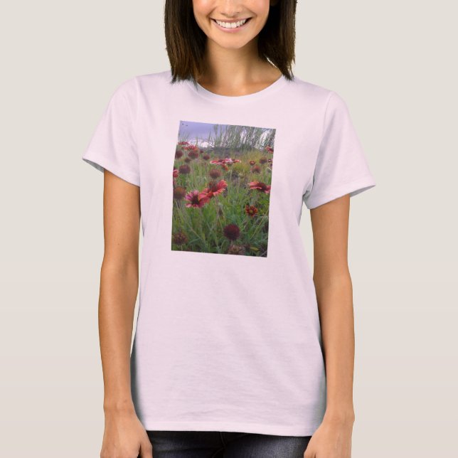 Camiseta flores selvagens (Frente)