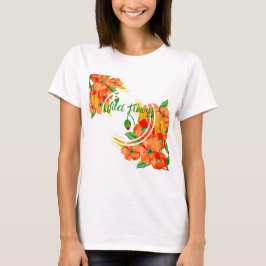 Camiseta Flores selvagens aquarela