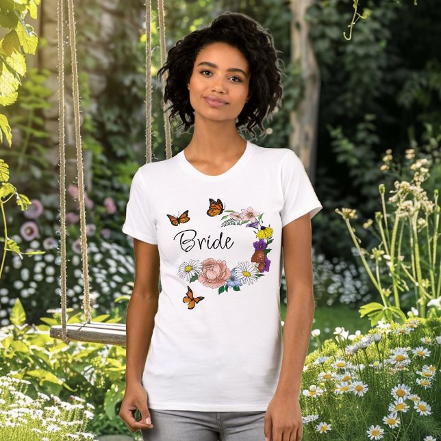 Camiseta Flores selvagens Cogumelos Azuis Florais (Criador carregado)
