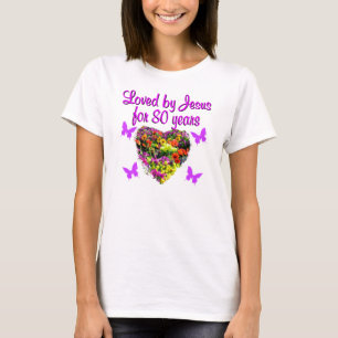 CAMISETA FLORES SELVAGENS DE PURPLE AMADAS POR JESUS POR 80