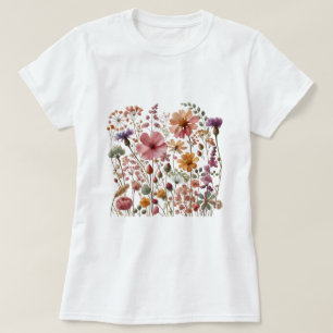 Camiseta Flores Selvagens Vintage