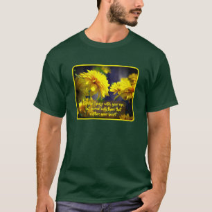 Camiseta Flores Siga Seu Coração Citação Inspiradora 