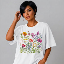 Flores Silvestres Aquarela de Verão Arte Floral Ge