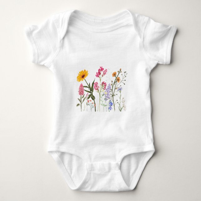 Camiseta Flores Silvestres, Camiseta Infantil Vint (Frente)