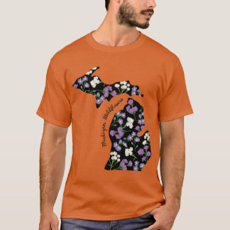 Camiseta Flores Silvestres de Michigan Super Dimensionadas