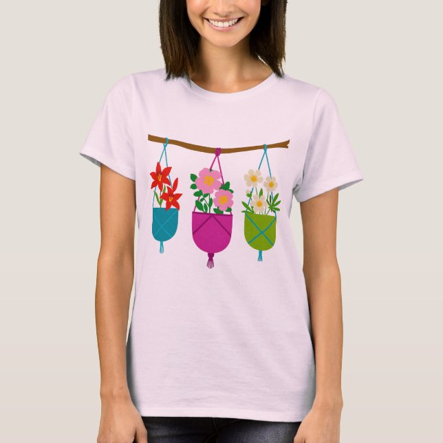 Camiseta flores silvestres em planadores vibrantes (Frente)