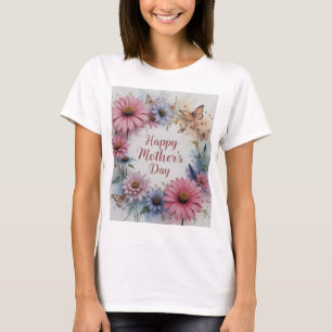 Camiseta Flores Silvestres Feliz Dia das Mães