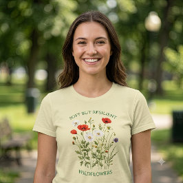 Camiseta Flores Silvestres Suaves Mas Resilientes Envelheci
