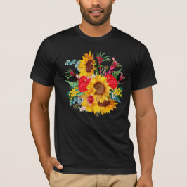 Camiseta Flores Silvestres Tropicais de Verão Exóticas