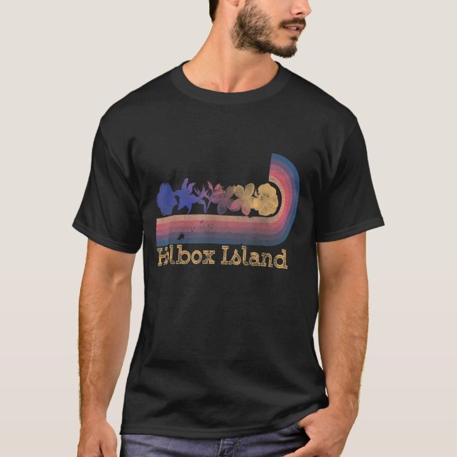 Camiseta Flores Tropicais Da Ilha Retro Holbox Estilo De an (Frente)