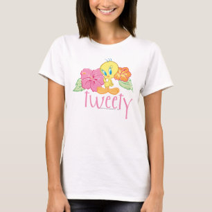 Camiseta Flores Tropicais de Tweety