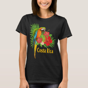 Camiseta Flores Tropicais do Papagaio da Costa Rica