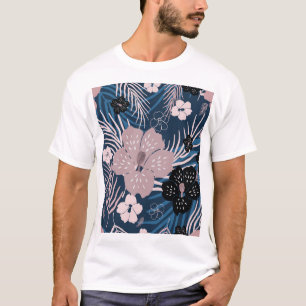 Camiseta Flores Tropicais Palm Deixa Textura