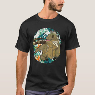 Camiseta Flores Tropicais Répteis Animais Exóticos Lizard I