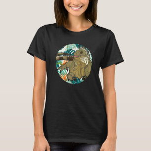 Camiseta Flores Tropicais Répteis Animais Exóticos Lizard I
