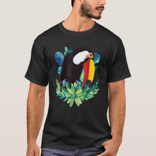 Camiseta Flores Tropicais Tucano Floral Exótico De Aves
