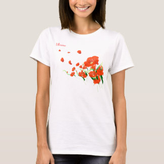Camiseta Flores ucranianas. Camisola de alças