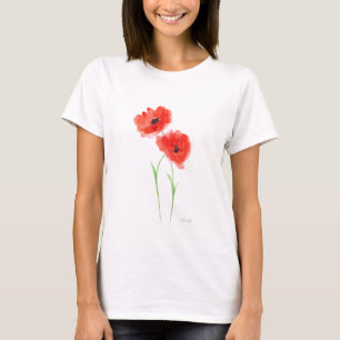Camiseta Flores vermelhas