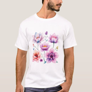 Camiseta Flores Vibrantes em Bloom