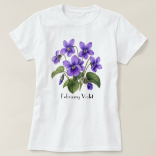 Camiseta Flores Violeta de Fevereiro