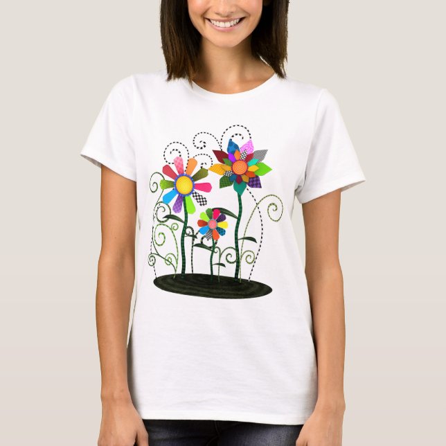 Camiseta Flores Whimsical (Frente)