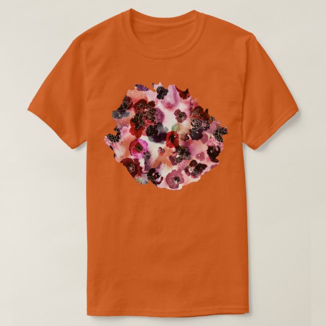 CAMISETA FLORES WIP NEGROS (Frente do Design)