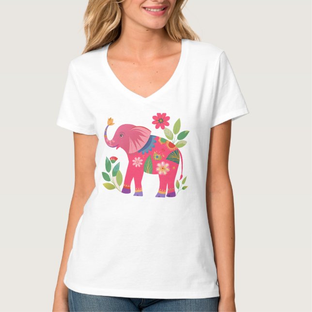 Camiseta Floresça Como o Coração de um Elefante (Frente)