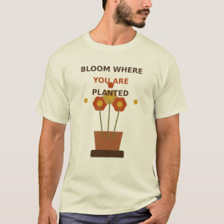 Camiseta Floresça Onde Você Está Plantado, Vaso de Flores B
