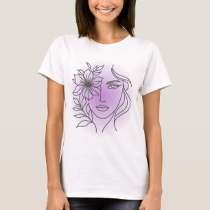 Camiseta Florescer Velado – Arte de Linha Feminina Espiritu