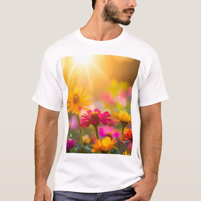 Camiseta Florescimento Iluminado pelo Sol  (Frente)