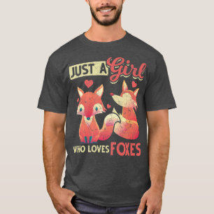 Camiseta Floresta Animal Apenas Uma Menina Que Ama Raposa A