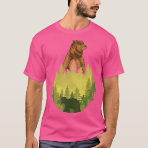 Camiseta Floresta Animal Árvores Selvagens Vida Selvagem Ur