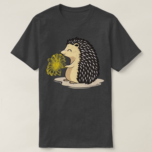 Camiseta Floresta Animal Gift Cute Hedgehog (Frente do Design)