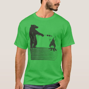 Camiseta Floresta Animal Irônico Ursinho Griling Natureza