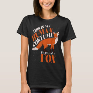 Camiseta Floresta Animal Selvagem de Festas de Costume Fox