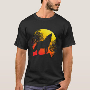 Camiseta Floresta Animal Sunset Wolf 1