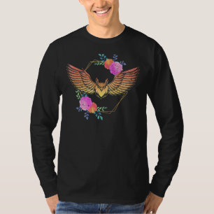 Camiseta Floresta Animal Wise Bird Floral Predator Owl 1