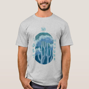 Camiseta Floresta Azul Sonhadora – Ilustração da Natureza E