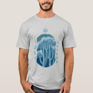 Camiseta Floresta Azul Sonhadora – Ilustração da Natureza E