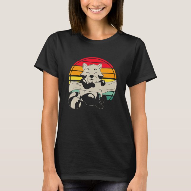 Camiseta Floresta Chinesa Animal Selvagem Retro Red Panda (Frente)