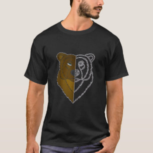 Camiseta Floresta Cinzenta Floresta Natureza Animal Motif V
