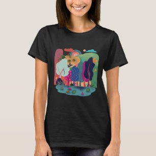 Camiseta Floresta Colorida e Tranquila