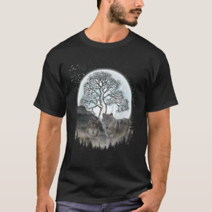 Camiseta Floresta com Lua cheia e Cliff de Silhouette Howl
