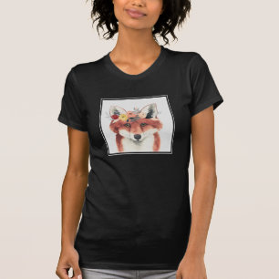 Camiseta Floresta da Coroa Flor Fox