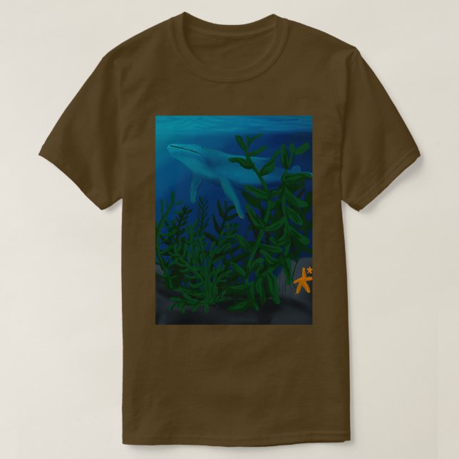 Camiseta floresta de algas (Frente do Design)