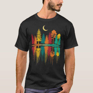 Camiseta Floresta de árvores de reflexão da natureza ao ar