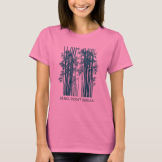 Camiseta Floresta de Bambu Dobrar Não Quebrar Design Motiva