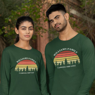 Camiseta Floresta de Campanha Personalizada Longa Folga do